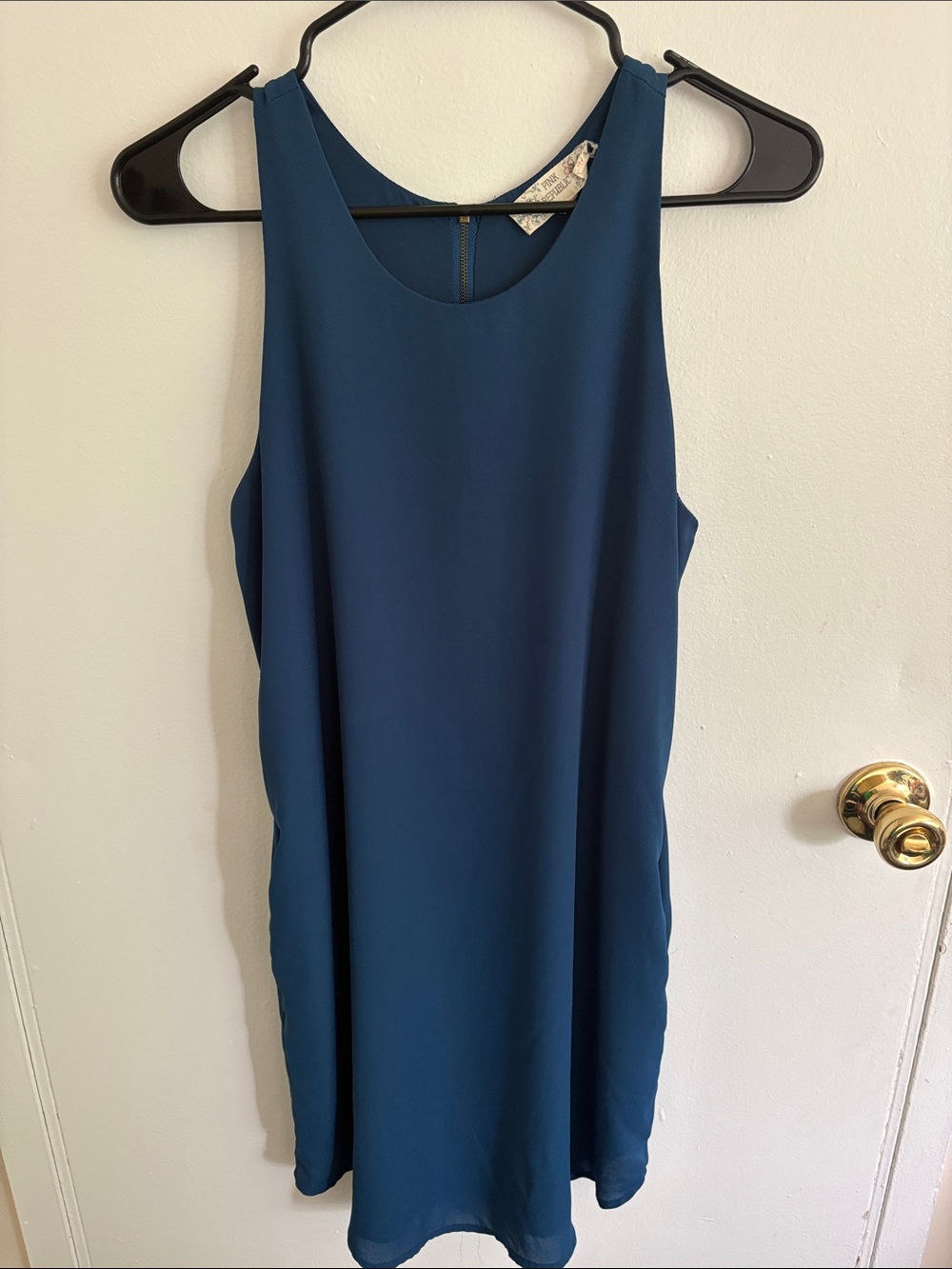 Pink Republic Teal Blue Sleeveless Mini Dress